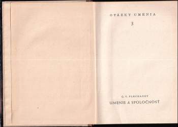 Georgij Valentinovič Plechanov: Umenie a spoločnosť