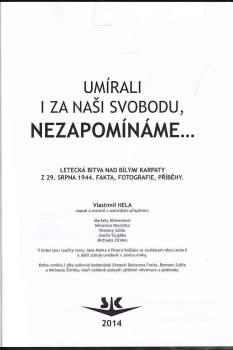 Vlastimil Hela: Umírali i za naši svobodu, nezapomínáme--