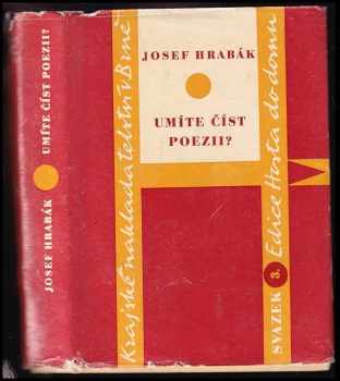 Josef Hrabák: Umíte číst poezii?