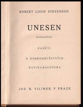 Robert Louis Stevenson: Unesen