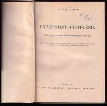 Bohumil Janyš: Universální soustružník