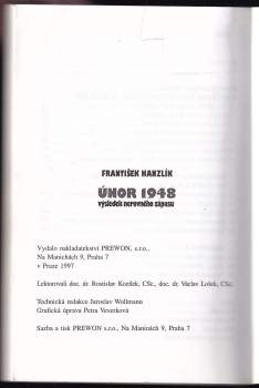 František Hanzlík: Únor 1948