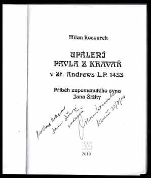 Milan Kocourek: Upálení Pavla z Kravař v St. Andrews l.p. 1433