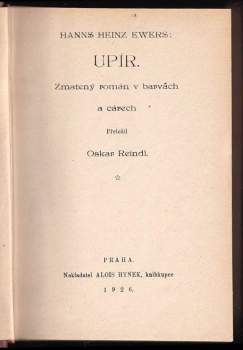 Hanns Heinz Ewers: Upír
