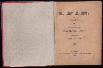 Lawrence L Lynch: Upír