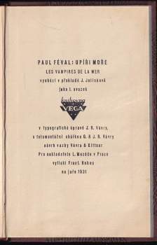 Paul Féval: Upíři moře