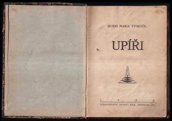 Quido Maria Vyskočil: Upíři