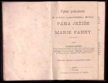 Úplná pobožnost k uctění nejsvětějšího Srdce Pána Ježíše a Marie Panny