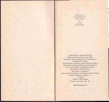 Banana Yoshimoto: Úplněk a jiné povídky