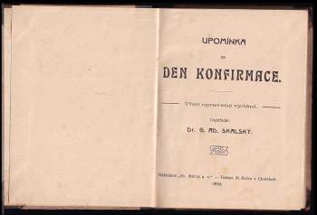 Gustav Adolf Skalský: Upomínka na den konfirmace