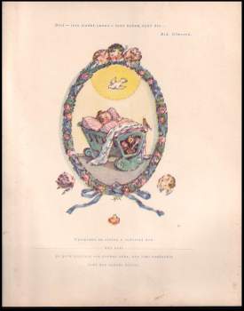 Upomínková karta - „Dítě - toto sladké jméno - ženě nebem daný dar... "