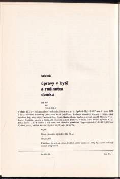 Václav Krůta: Úpravy v bytě a rodinném domku