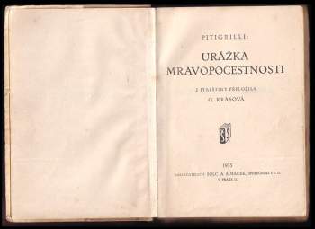 Pitigrilli: Urážka mravopočestnosti
