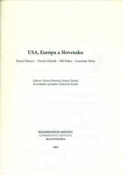 USA, Európa a Slovensko