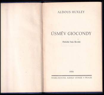 Aldous Huxley: Úsměv Giocondy
