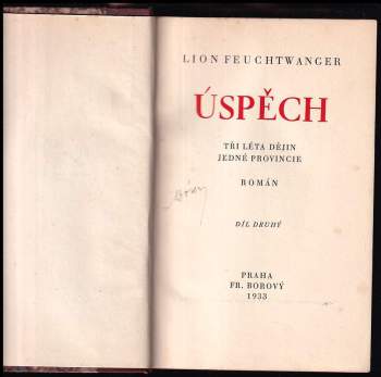 Lion Feuchtwanger: Úspěch
