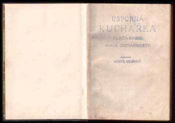 Anuše Kejřová: Úsporná kuchařka