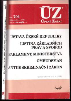 Ústava České republiky ; Listina základních práv a svobod ; Parlament, ministerstva ; Ombudsman ; Antidiskriminační zákon : podle stavu k 6.4.2010