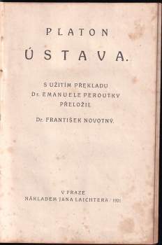 Platón: Ústava