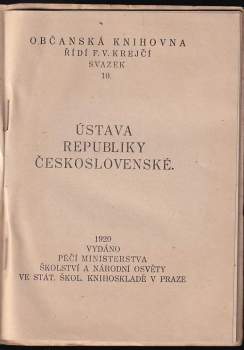 Ústava republiky Československé