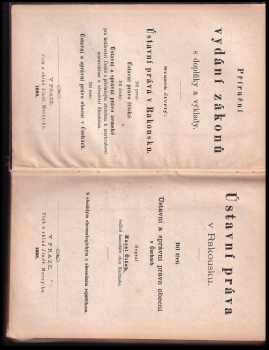 Karel Čížek: Ústavní práva v Rakousku