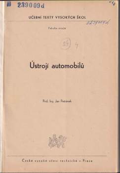 Jan Petránek: Ústrojí automobilů