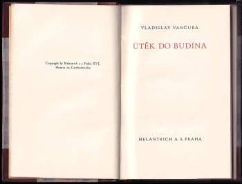 Vladislav Vančura: Útěk do Budína