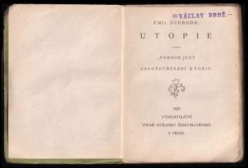 Emil Svoboda: Utopie