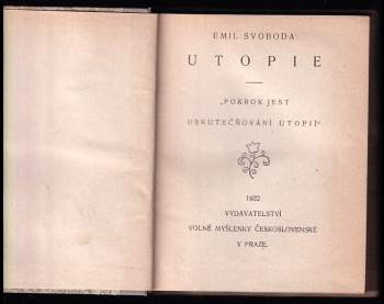Emil Svoboda: Utopie