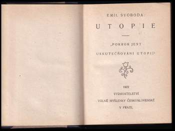 Emil Svoboda: Utopie + Stezka