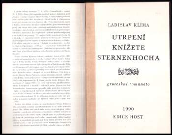 Ladislav Klíma: Utrpení knížete Sternenhocha