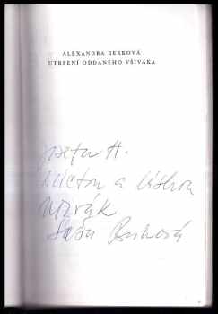 Alexandra Berková: Utrpení oddaného všiváka