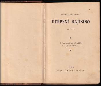 Henry Gréville: Utrpení Rajisino