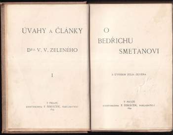 Václav Vladimír Zelený: Úvahy a články o Bedřichu Smetanovi