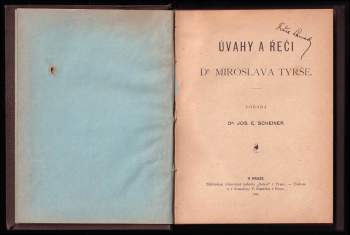 Miroslav Tyrš: Úvahy a řeči Dr. Miroslava Tyrše