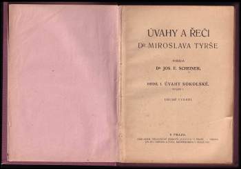 Miroslav Tyrš: Úvahy a řeči Dr. Miroslava Tyrše