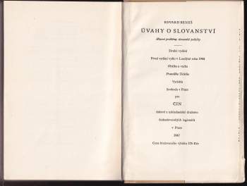 Edvard Beneš: Úvahy o slovanství
