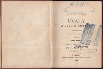 John Stuart Mill: Úvahy o vládě ústavní