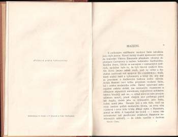 Giuseppe Mazzini: Úvahy vybrané z literárních, politických a náboženských spisů Josefa Mazziniho
