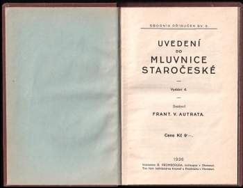František Václav Autrata: Uvedení do mluvnice staročeské