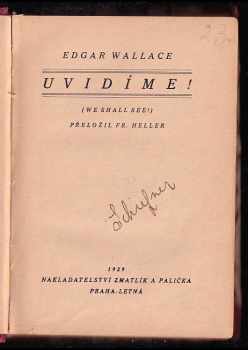 Edgar Wallace: Uvidíme!