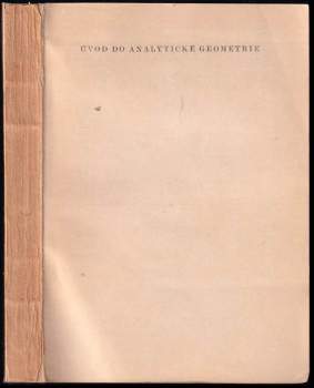 Úvod do analytické geometrie