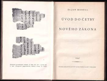 Jan Merell: Úvod do četby Nového zákona