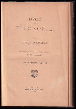 Oswald Kuelpe: Úvod do filosofie