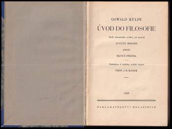 Oswald Külpe: Úvod do filosofie