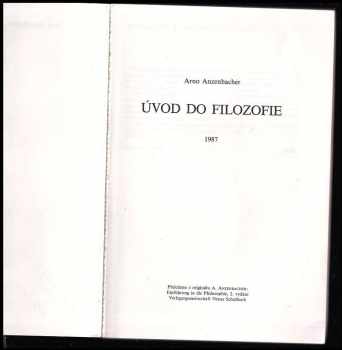 Arno Anzenbacher: Úvod do filozofie
