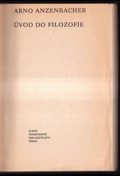 Arno Anzenbacher: Úvod do filozofie