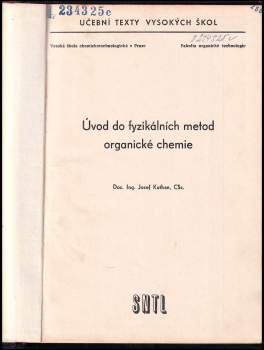 Josef Kuthan: úvod do fyzikálních metod organické chemie