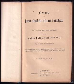 František Bílý: Úvod do jazyka německého rozborem a nápodobou