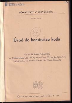 Richard Doležal: Úvod do konstrukce kotlů